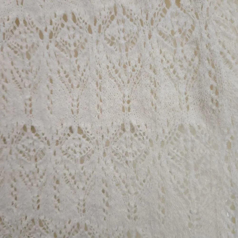 A New Day Womens Elegant Cream Lace Overlay Midi-Mini Skirt Size XXL